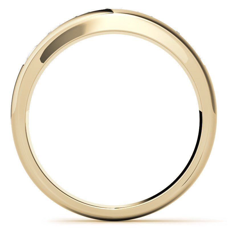 6mm Round Cut Seven Stone Moissanite Men's Wedding Band