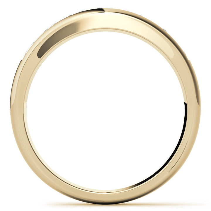 6mm Round Cut Seven Stone Moissanite Men's Wedding Band