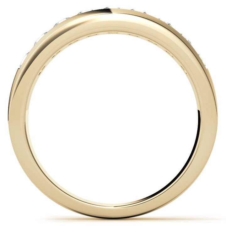 0.9ct Round Cut Moissanite Channel Set Men's Wedding Band