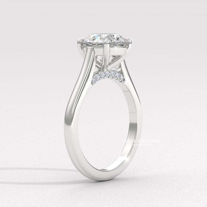 split shank engagement ring, twisted band ring, infinity engagement ring, crossover diamond ring, luxury diamond ring, minimalist engagement ring, delicate diamond ring, stackable bridal ring