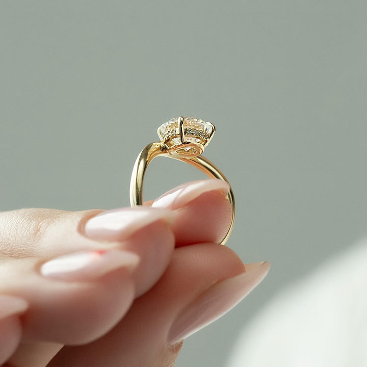 1.50 - 3.50 CT Round Lab Grown Diamond Unique Engagement Ring - Doozy Diamonds