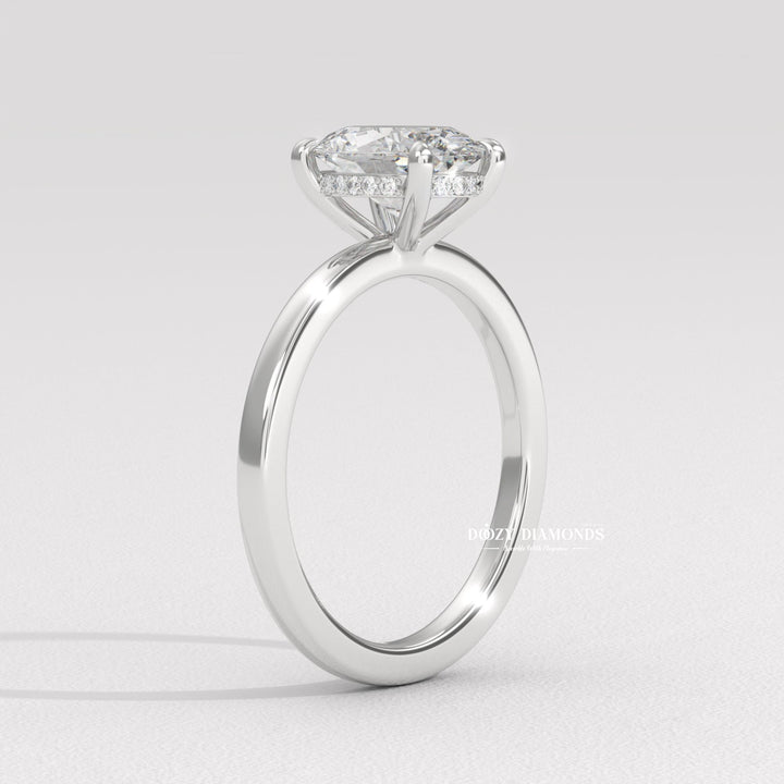 six prong diamond ring, basket setting ring,