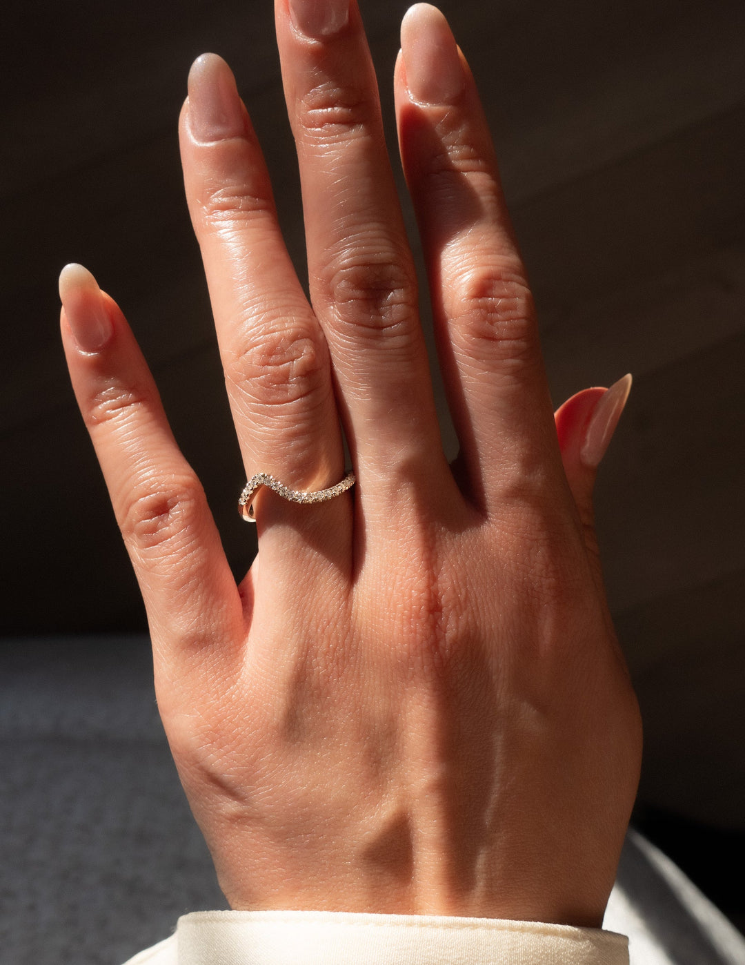 Round Diamond CVD EF/VVS Unique Wedding Band For Women