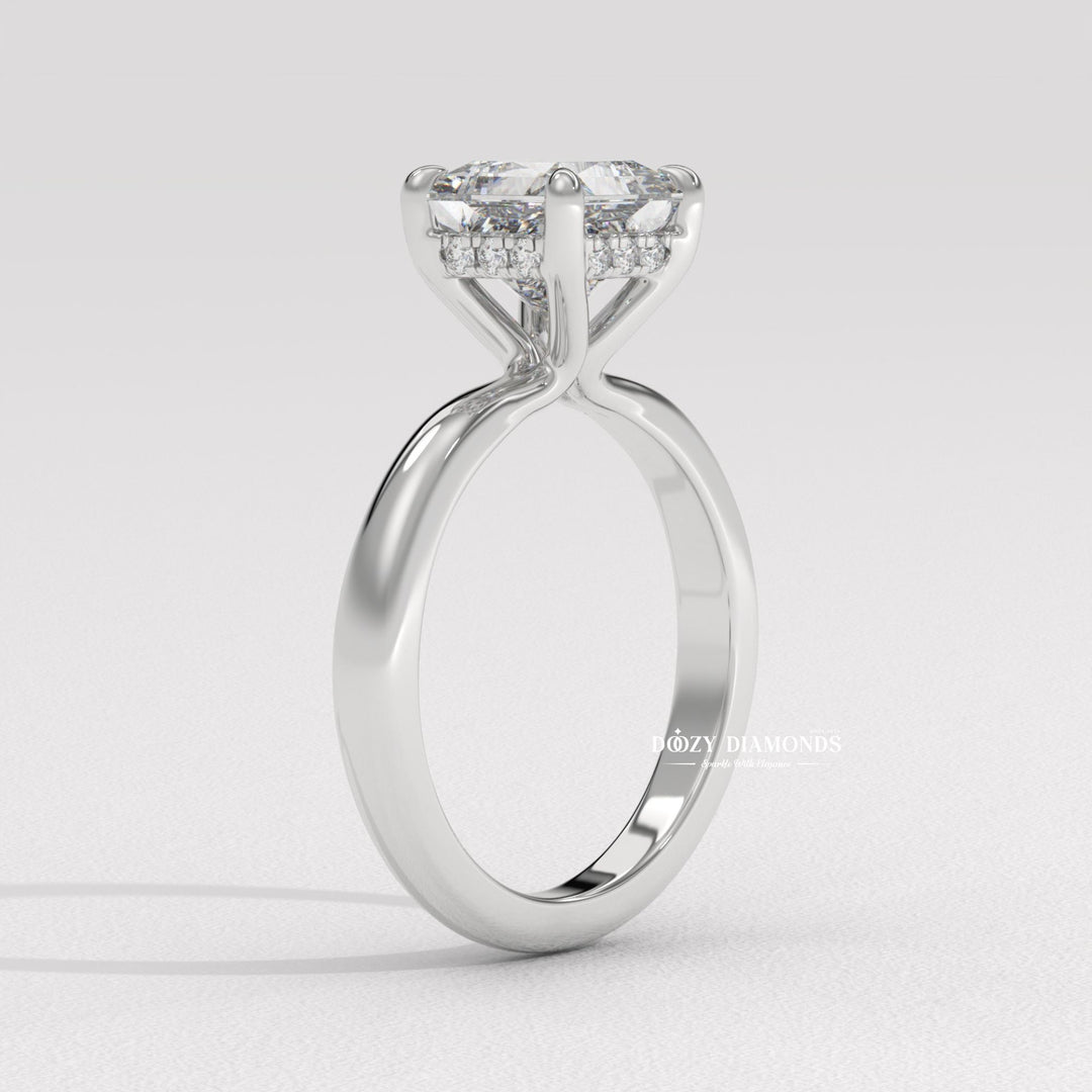 modern engagement ring, romantic proposal ring, princess center stone ring, engagement jewelry, bridal accessories, luxury bridal ring, handcrafted engagement ring, fine diamond jewelry,