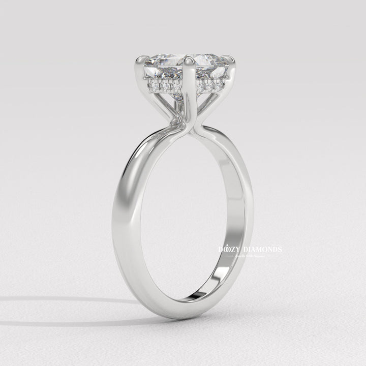 modern engagement ring, romantic proposal ring, princess center stone ring, engagement jewelry, bridal accessories, luxury bridal ring, handcrafted engagement ring, fine diamond jewelry,