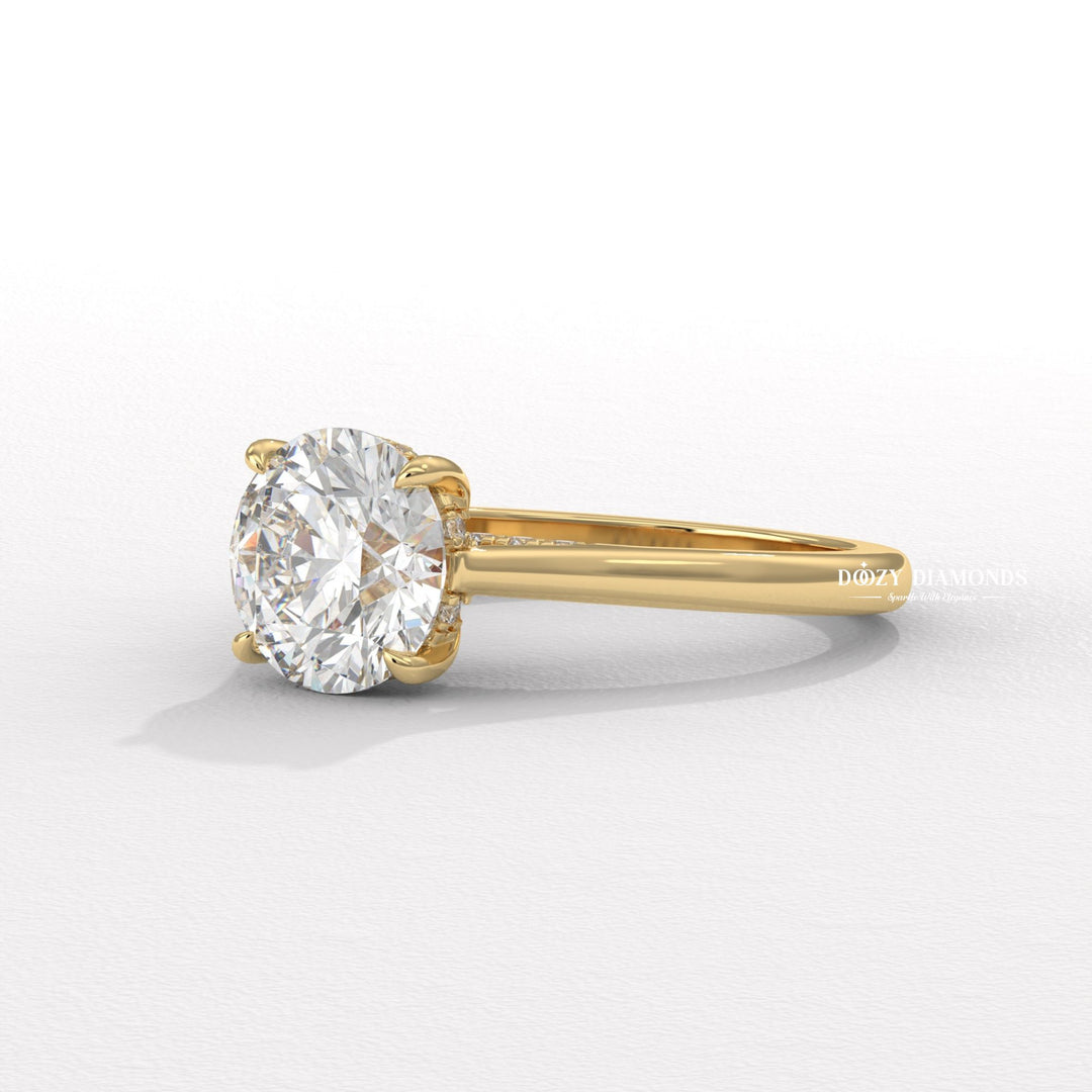 round center stone ring, brilliant cut diamond ring, engagement jewelry, bridal accessories, luxury bridal ring, handcrafted engagement ring, fine diamond jewelry, sparkling diamond ring,