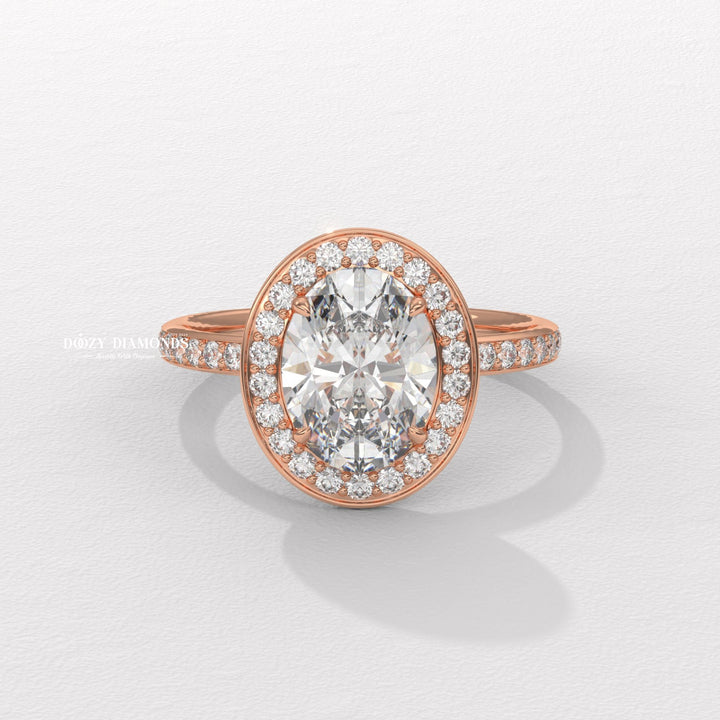 wedding proposal ring, diamond ring gift for her, classic bridal ring, sparkling bridal jewelry, women's engagement jewelry, premium bridal ring, luxury engagement jewelry, timeless bridal jewelry, oval halo setting, engagement ring trends,