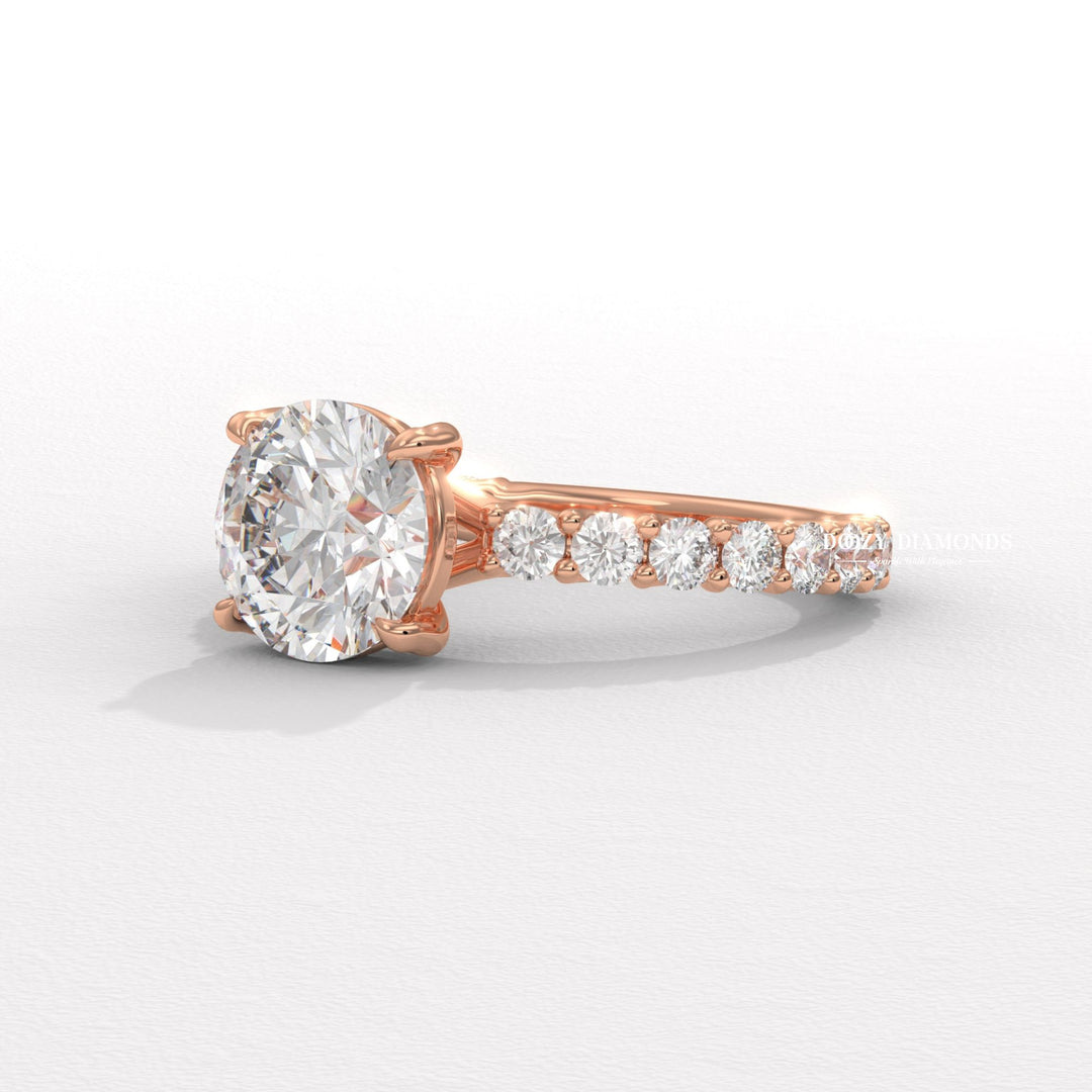 round prong set ring, basket setting ring, tulip setting ring, gallery rail ring, airy diamond setting, modern luxury ring, luxury round ring, contemporary bridal jewelry, minimalist engagement ring,