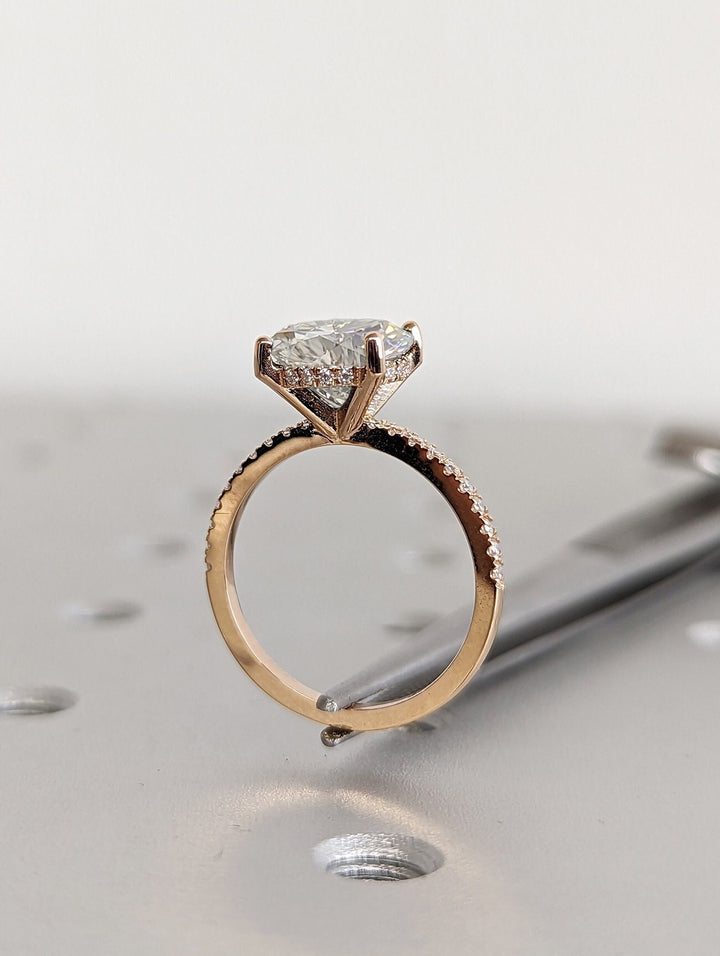 classic round diamond ring.