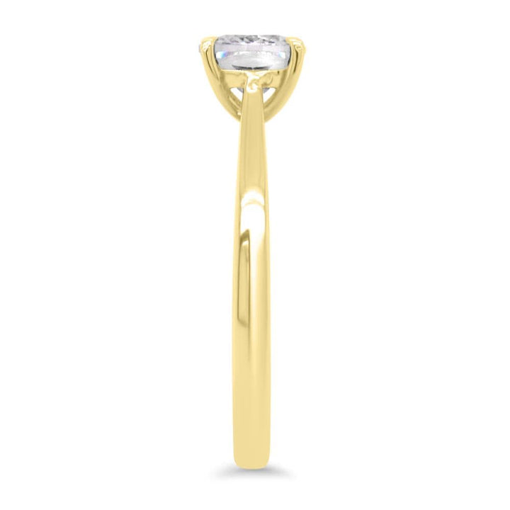 1.0CT Cushion Cut Moissanite Solitaire Diamond Engagement Ring