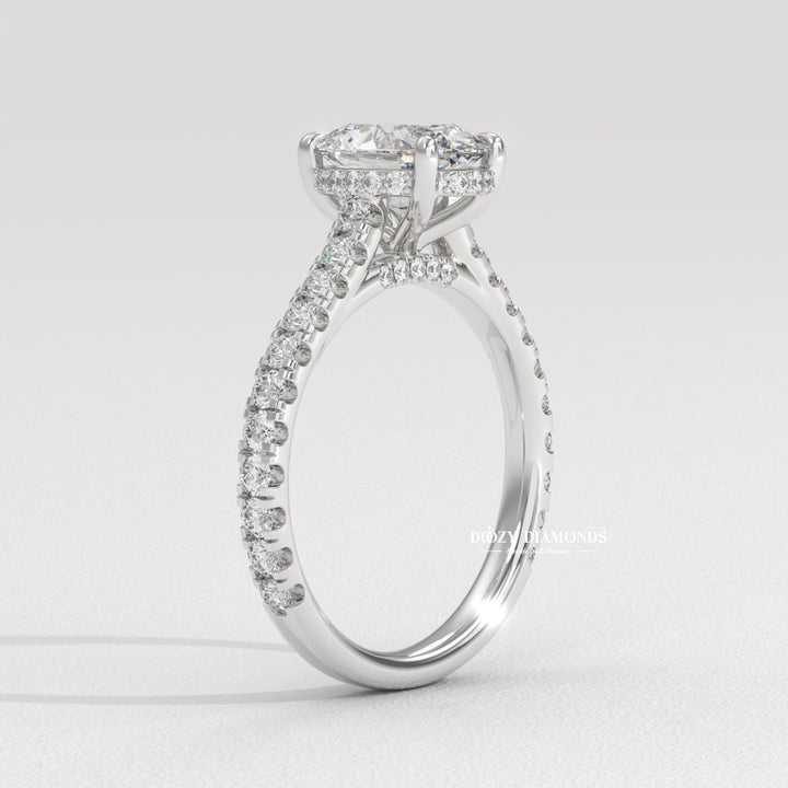 oval prong set ring, four prong engagement ring, six prong diamond ring, basket setting ring, tulip setting ring, gallery rail ring, gallery bridge ring, raised setting engagement ring,