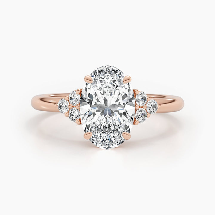 oval diamond center stone