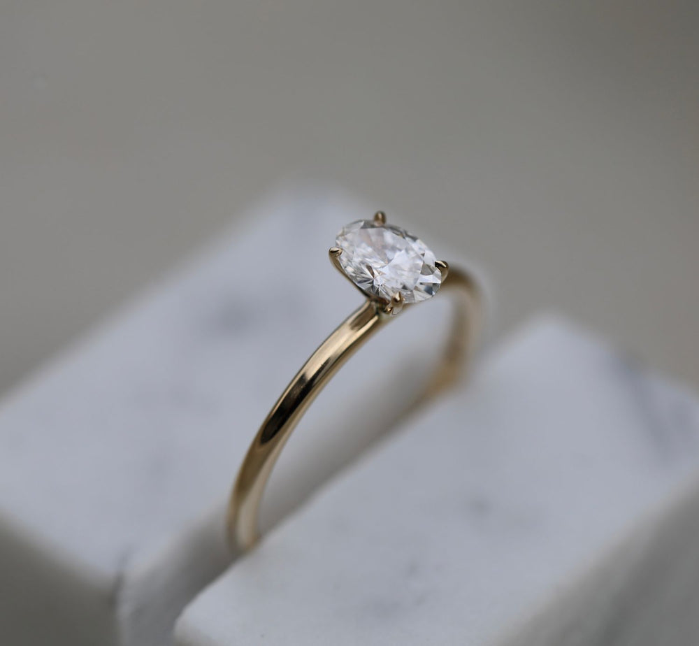 oval solitaire engagement ring