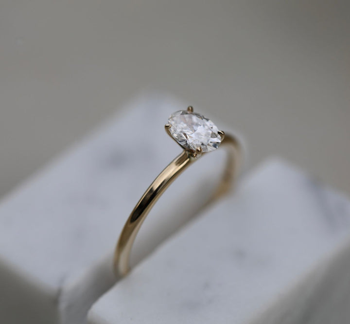 oval solitaire engagement ring