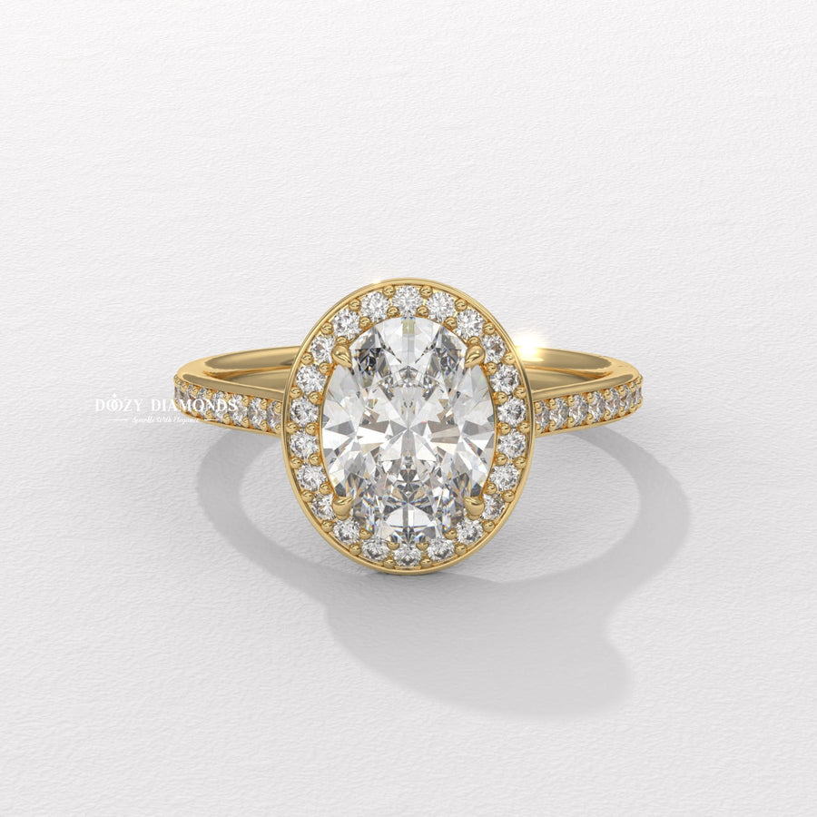 oval diamond engagement ring, halo diamond engagement ring, lab grown diamond engagement ring, oval cut diamond ring, lab created diamond ring, oval solitaire halo ring,