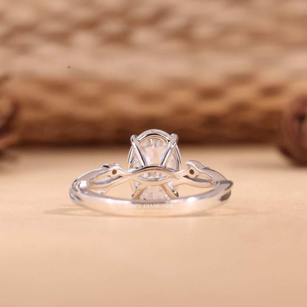 2.50CT - 3.50CT Oval Cut E/VS1 Lab Grown Diamond Nature Inspired Engagement Ring - Doozy Diamonds