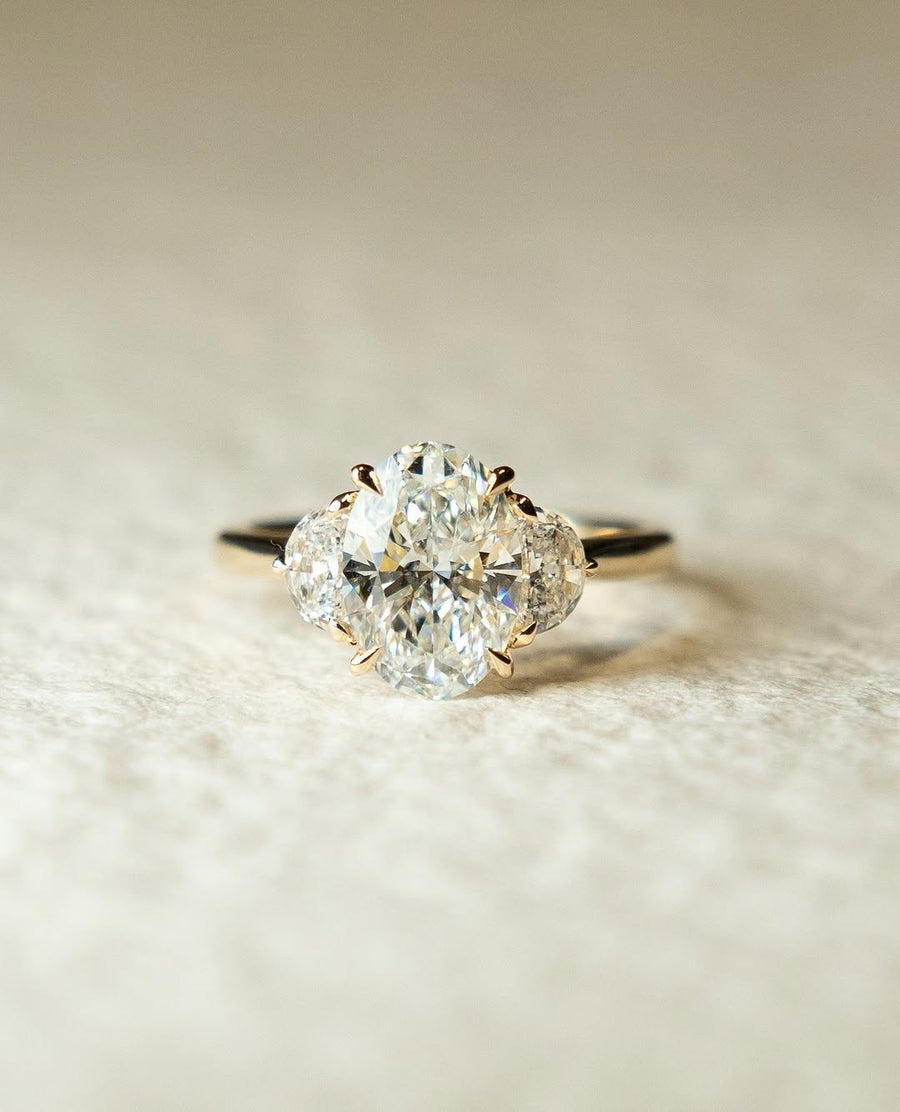 Lab Grown Diamond Three Stone Engagement Ring