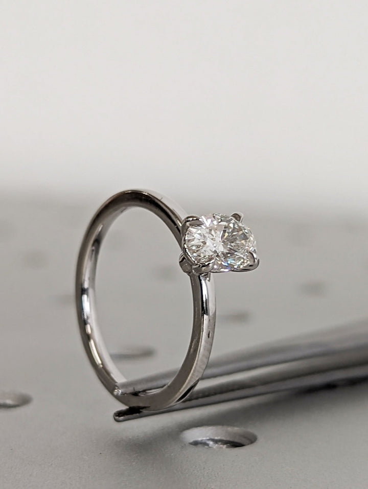 oval solitaire engagement ring for women,