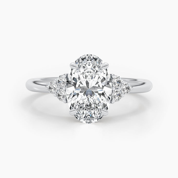 oval diamond center stone