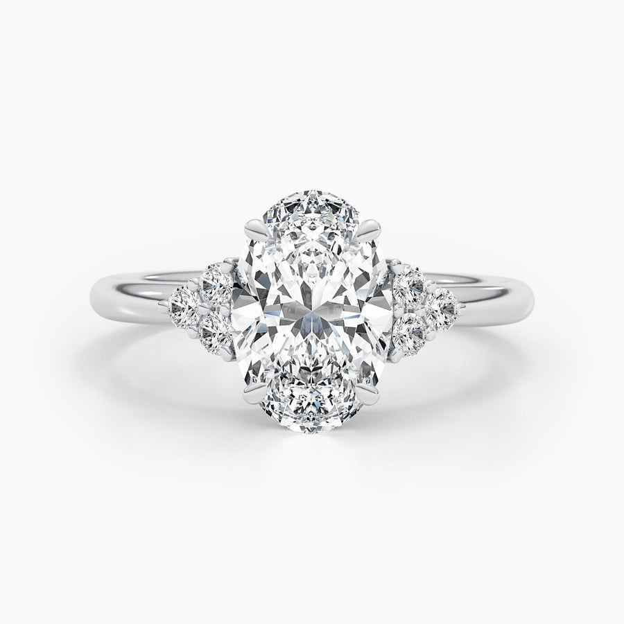 oval diamond center stone