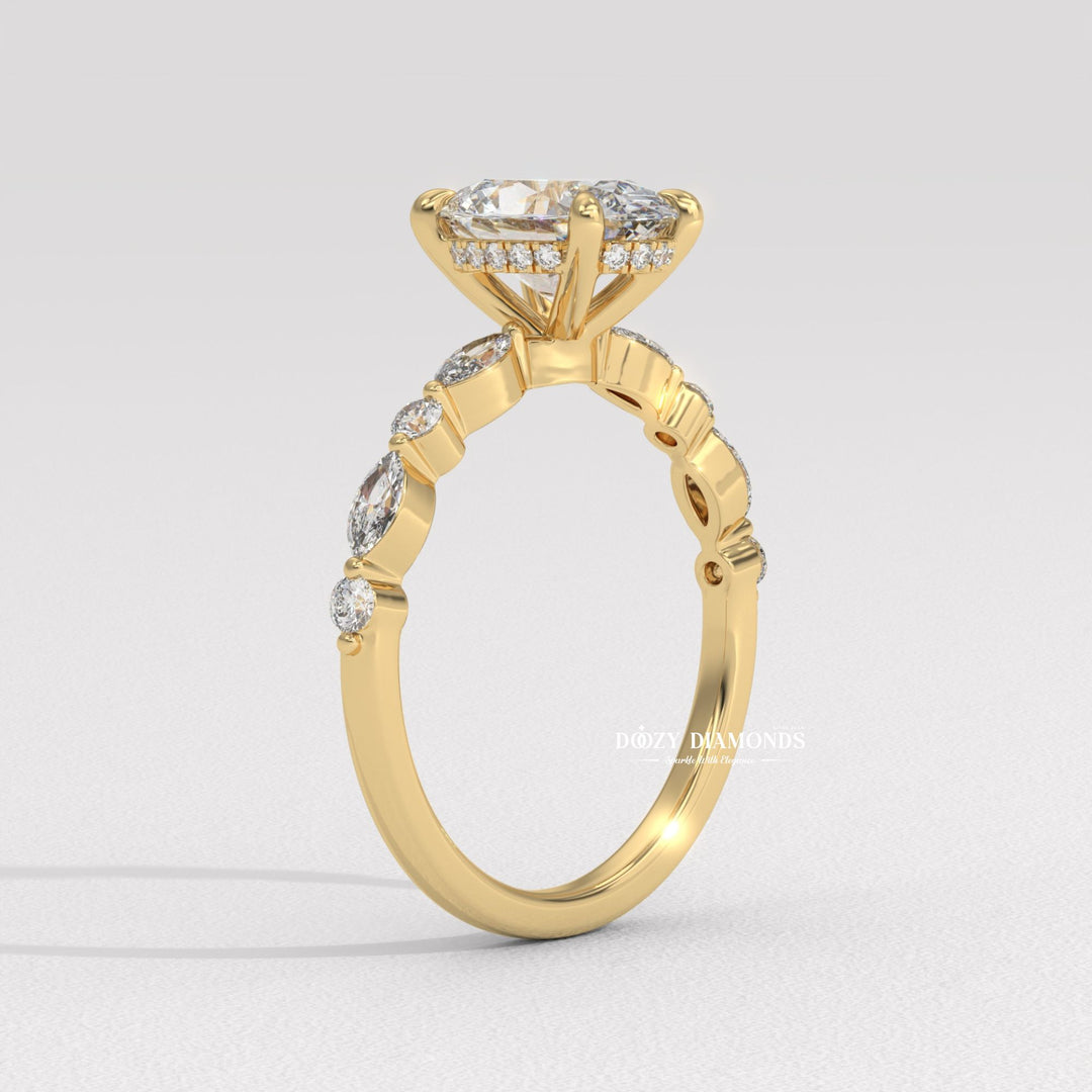 lab diamond engagement ring, diamond ring for her, women's diamond ring, fine jewelry ring, bridal jewelry,