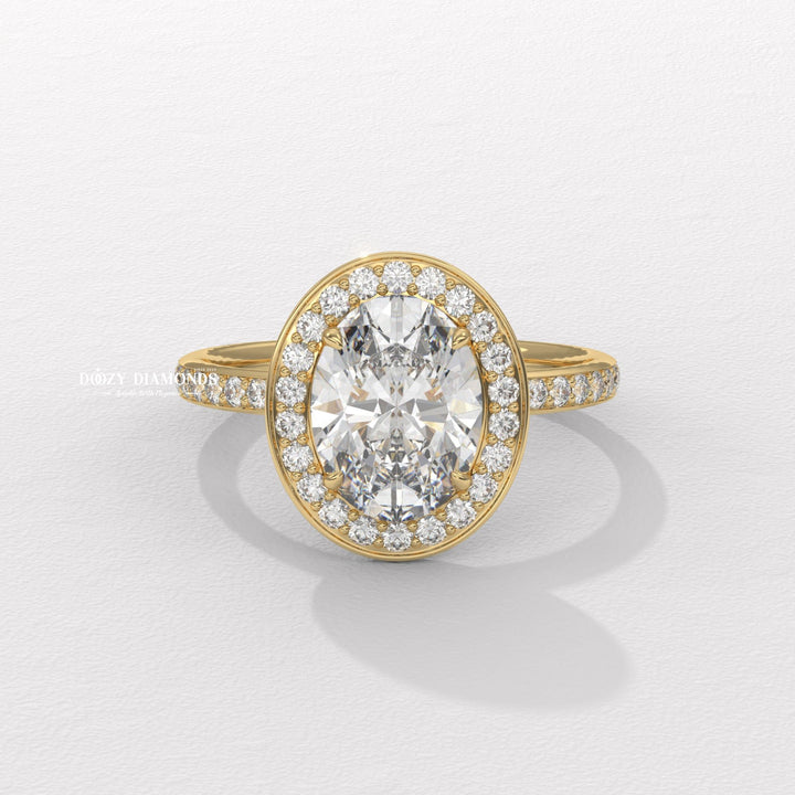 oval halo diamond ring, channel setting engagement ring, oval cut diamond engagement ring, halo engagement ring, oval diamond ring for women, oval solitaire halo ring, engagement ring