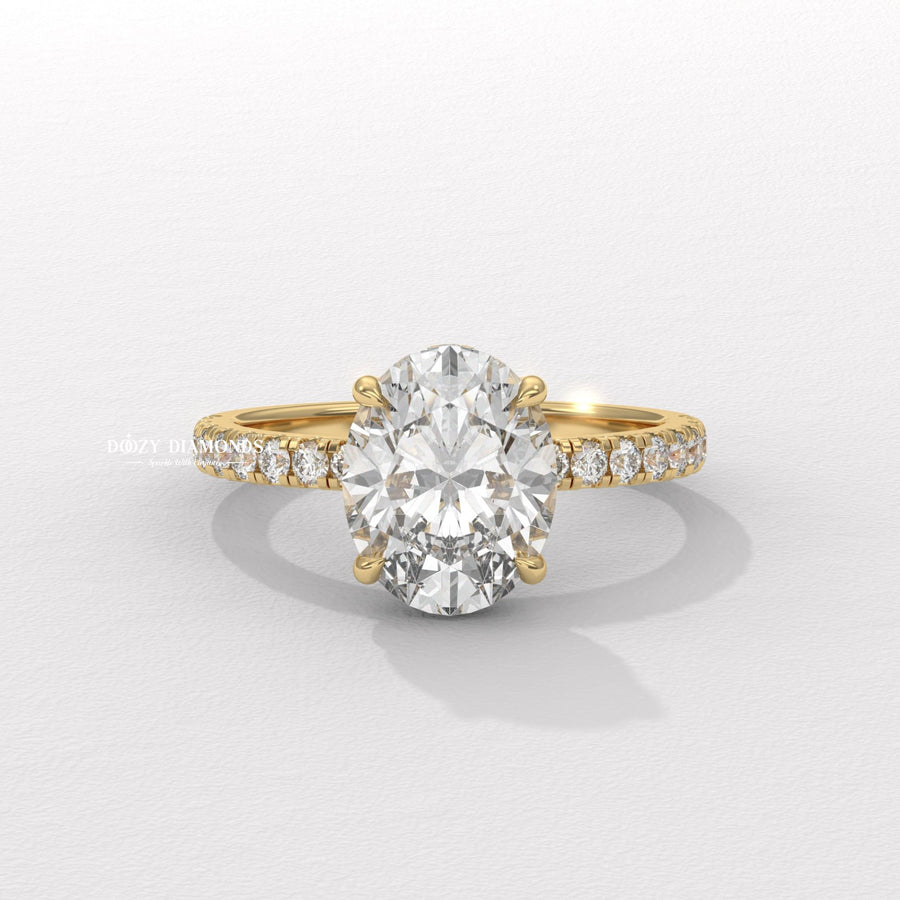 oval hidden halo ring, hidden halo engagement ring, oval lab grown diamond ring, oval lab diamond ring, oval lab created diamond ring, hidden halo diamond ring, oval cut diamond ring,