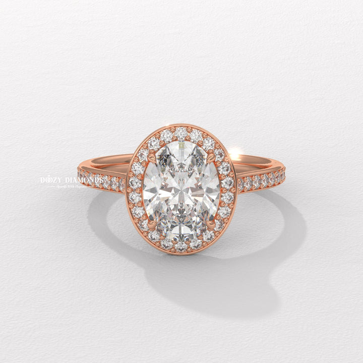 engagement gift for her, bridal ring set, oval halo diamond ring, elegant bridal jewelry, diamond ring for women, luxury wedding ring, sparkling halo ring, classic halo engagement ring,