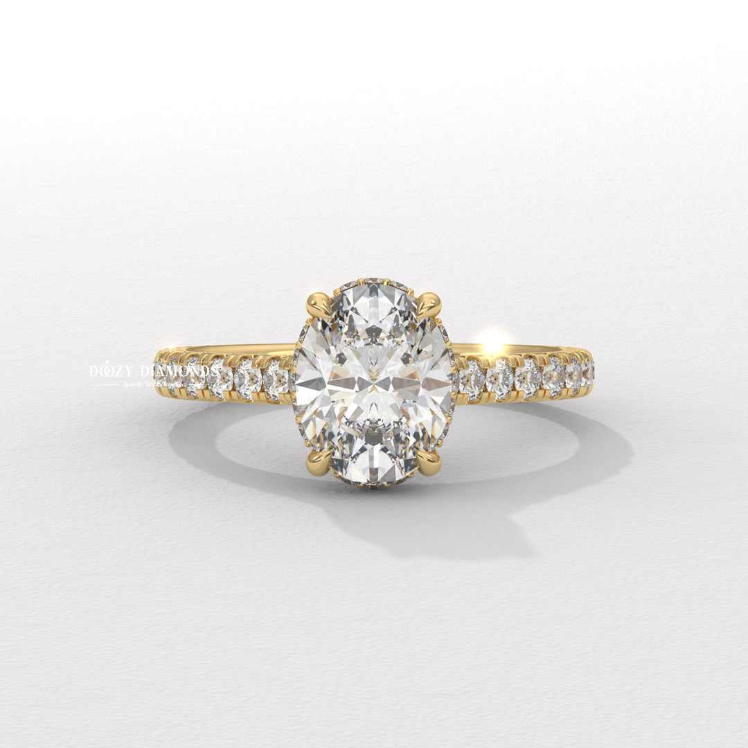 oval lab created diamond ring, oval cut diamond ring, diamond engagement ring, engagement ring for women, bridal ring,