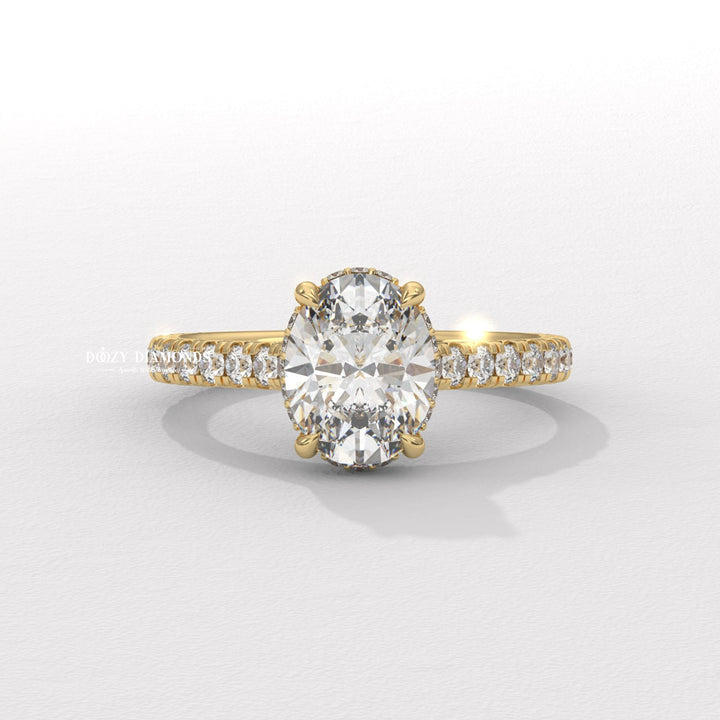 oval lab created diamond ring, oval cut diamond ring, diamond engagement ring, engagement ring for women, bridal ring,