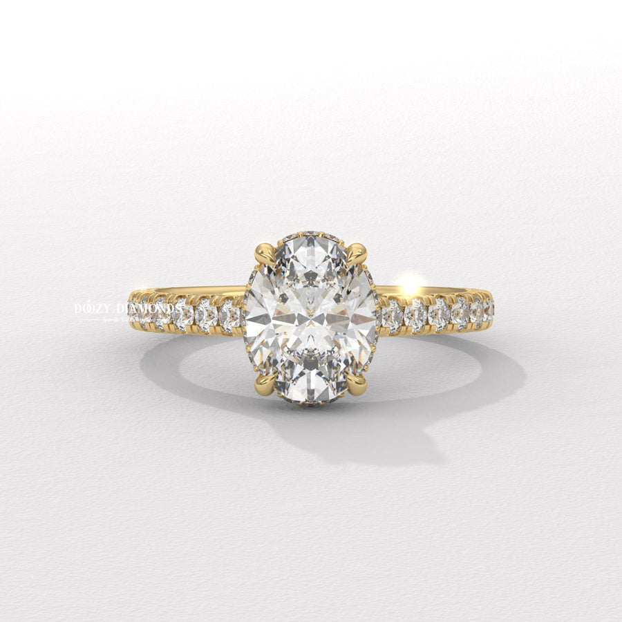 oval lab created diamond ring, oval cut diamond ring, diamond engagement ring, engagement ring for women, bridal ring,