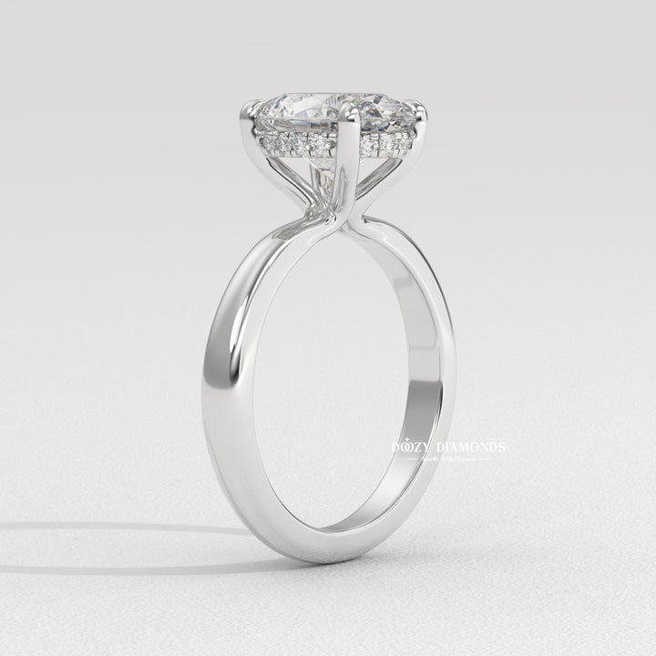 six prong diamond ring, basket setting ring, tulip setting ring, vintage engagement ring, vintage style ring, modern solitaire ring, classic solitaire ring, oval diamond solitaire, solitaire engagement ring,