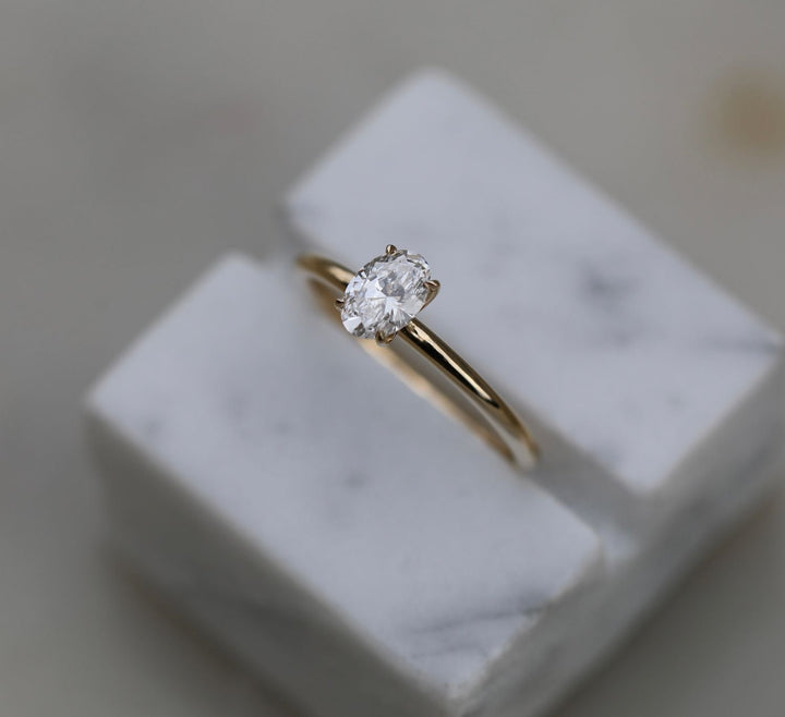 CVD diamond engagement ring