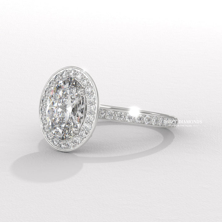 luxury diamond jewelry, modern halo engagement ring, anniversary gift ring, wedding proposal ring, diamond ring gift for her, classic bridal ring, sparkling bridal jewelry, women's engagement jewelry,