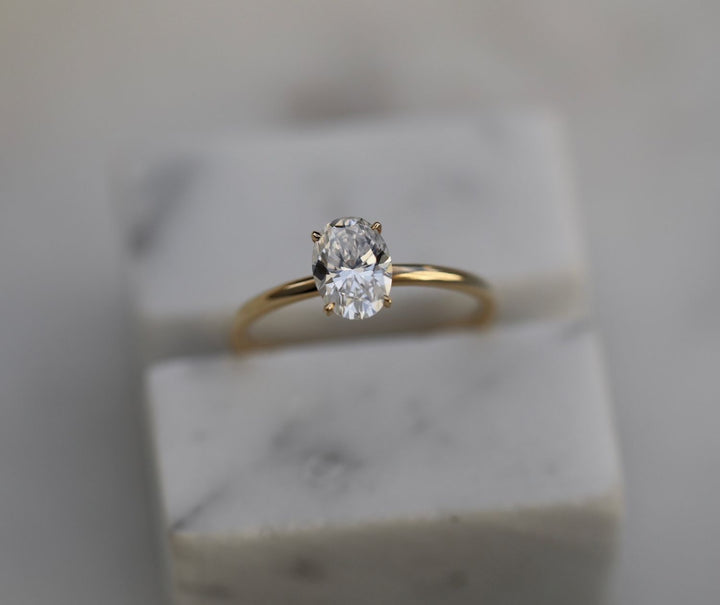 CVD diamond engagement ring,
