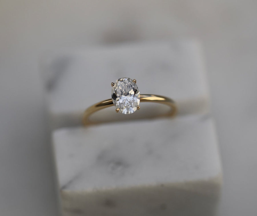 CVD diamond engagement ring,