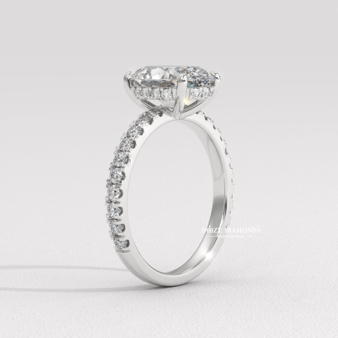 oval center stone ring, oval shape diamond ring, elongated diamond ring, engagement jewelry, bridal accessories, luxury bridal ring, handcrafted engagement ring, fine diamond jewelry