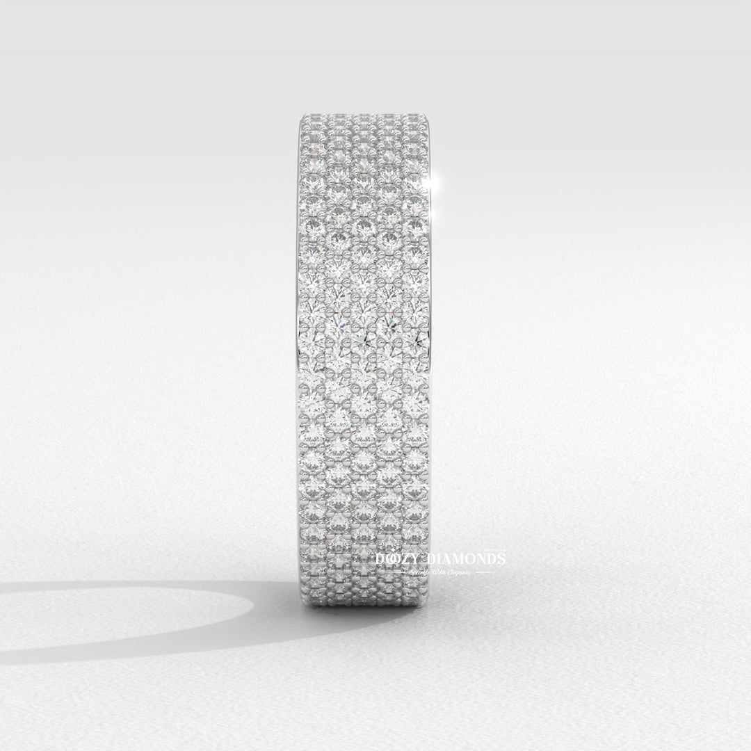 Statement bridal ring
Solid gold pave band
Large pave diamond ring