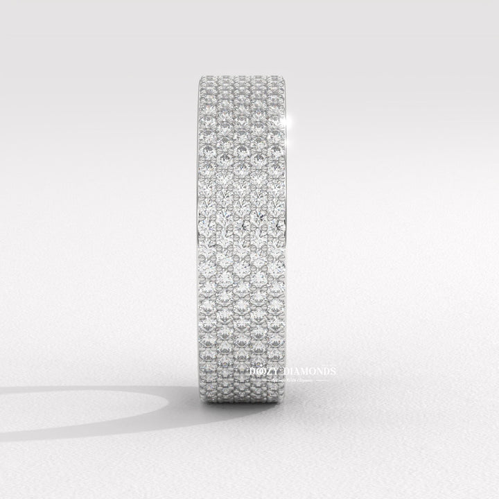 Statement bridal ring
Solid gold pave band
Large pave diamond ring