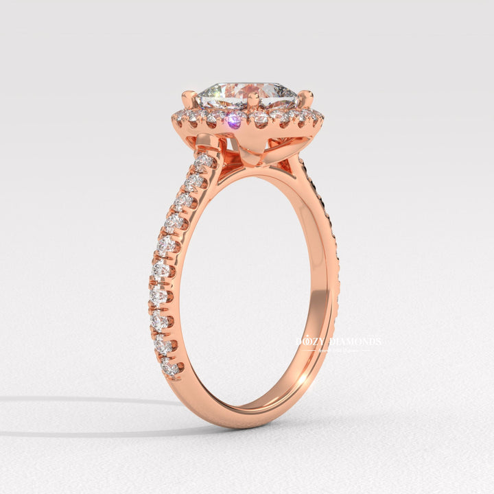 , fine jewelry engagement ring, dazzling halo ring, solitaire halo engagement ring, diamond halo bridal set, elegant diamond ring, bridal diamond ring, cushion center diamond rin