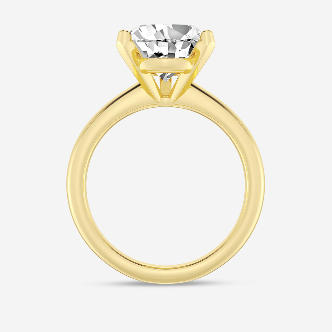 1.0CT Pear Cut Moissanite Classic Solitaire Diamond Engagement Ring