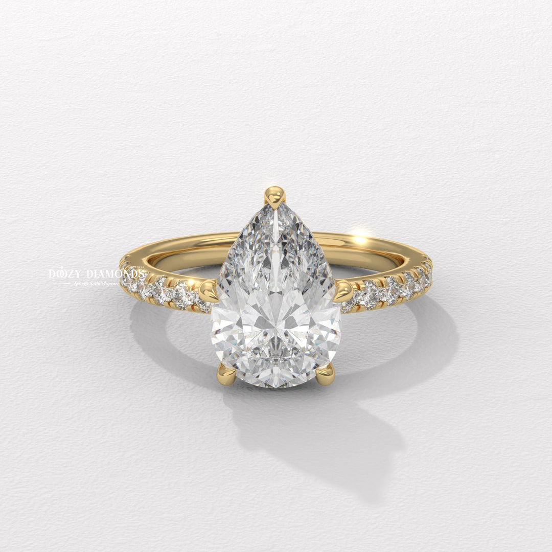 pear engagement ring, pear shaped diamond ring, lab created diamond ring, lab grown diamond ring, lab diamond engagement ring, pear cut lab diamond ring, diamond engagement ring