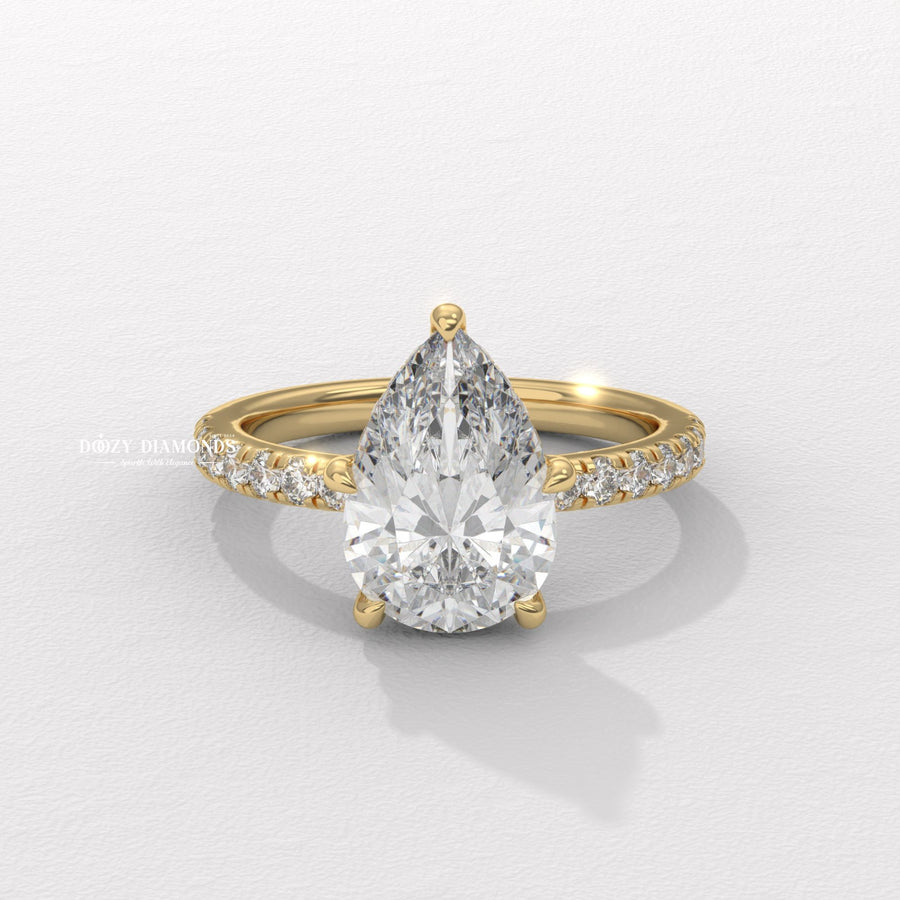 pear engagement ring, pear shaped diamond ring, lab created diamond ring, lab grown diamond ring, lab diamond engagement ring, pear cut lab diamond ring, diamond engagement ring