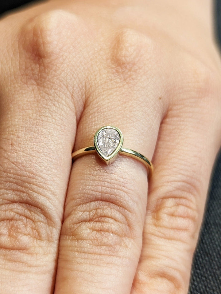 pear diamond bridal ring for women,