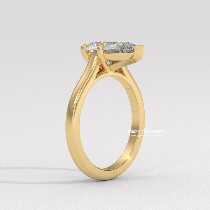 pear diamond solitaire, teardrop diamond ring, pear lab grown diamond, pear lab diamond ring,