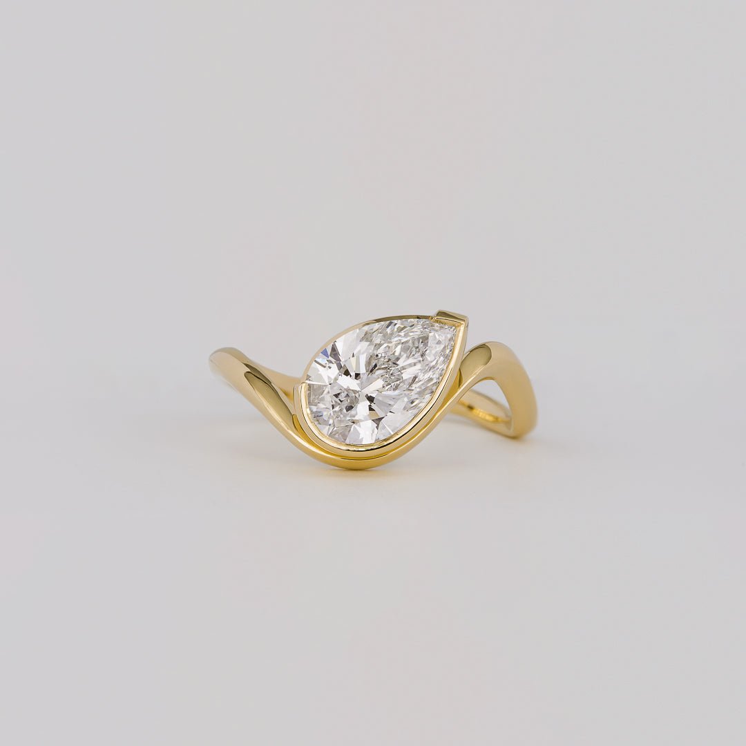 pear engagement ring, pear wedding ring, pear bridal ring, teardrop engagement ring, luxury pear ring, pear proposal ring,