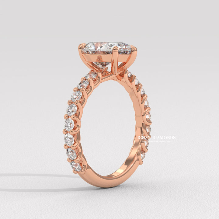 pear prong set ring, V prong pear ring, basket setting ring, tulip setting ring, gallery rail ring, yellow gold pear ring, white gold pear ring, rose gold pear ring, luxury bridal jewelry,