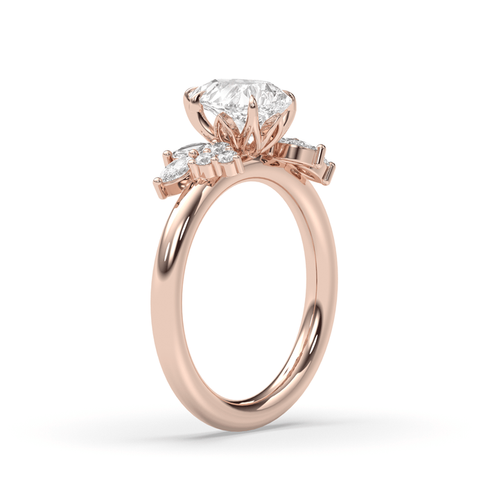 1.0 - 3.0 CT Pear Diamond Cluster Engagement Ring - Doozy Diamonds