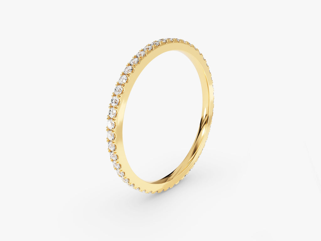 0.45CT Round Cut Eternity CVD EF/VVS Diamond Wedding Band