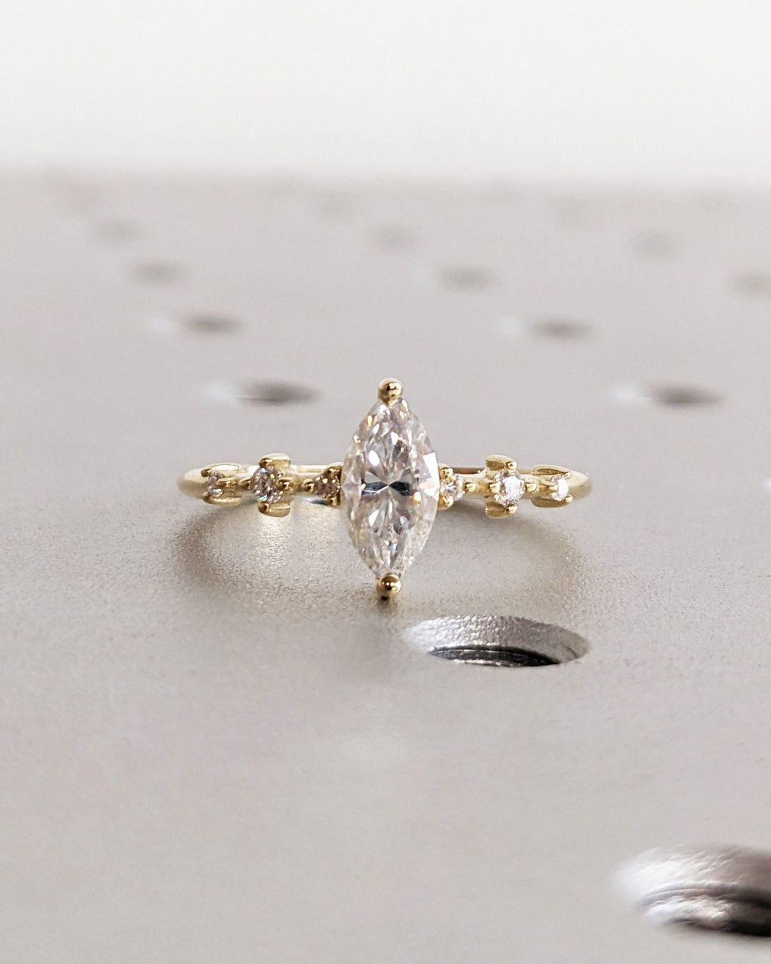 Marquise cut diamond ring